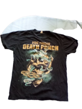 vintage Five Finger Death Punch FFDP skull and octopus T-Shirt Size L - £23.25 GBP