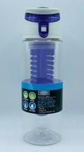 Living Solutions Tritan Infuser Water Bottle Purple Flip Top BPA Free 24... - $9.99