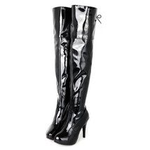 Big size 34-43 Women Knee Boots Sexy High Heels Platform Round Toe Buckle Over t - £64.75 GBP