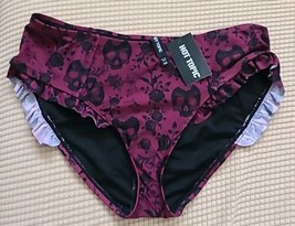 Hot Topic SZ Sm High Waisted Skull Roses Swim Bottoms~ - $351.12 MXN
