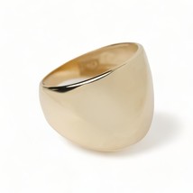 Large Gold Dome Ring/Statement Ring/Asymmetrical Ring/ 14K Solid Gold Ring - $600.00