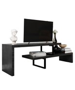 LeisureMod Orford Mid-Century Modern TV Stand with MDF Shelves and Powde... - $294.41 CAD
