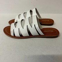 Wanted Womens 8.5 M White Caged Slip On Flat Open Toed Sandals NIB YU9 - $466.20 MXN