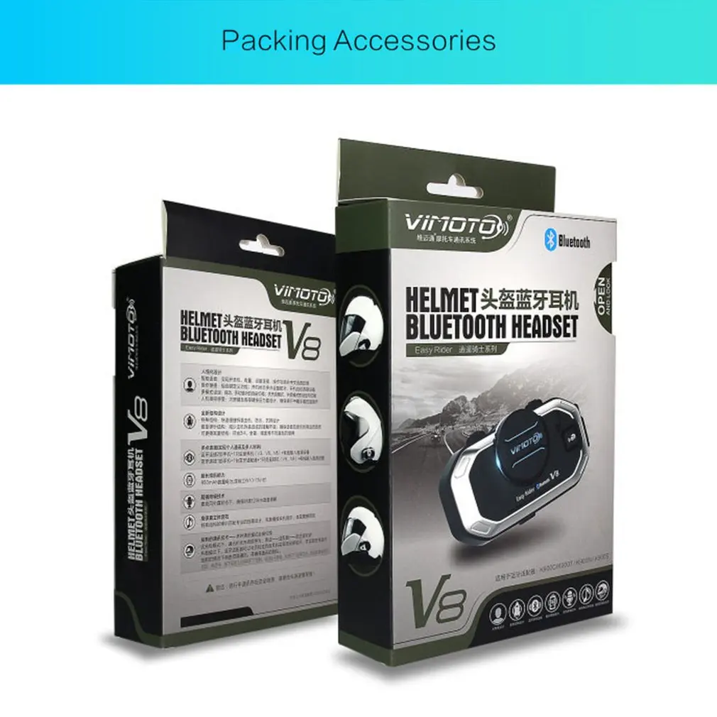 Easy Rider Vimoto V8 Bluetooth Motorcycle Headset Helmet - Mobile Phone ... - $99.16