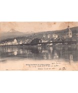 Antique Postcard Evian-les-Bains et la Dent d&#39;Ochs - £3.01 GBP