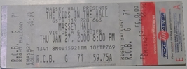 The Kids In The Hall 2000 Full Ticket Stub Toronto Massey Hall NM Comedy... - $9.77