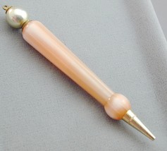 Unique Vintage Pearlized Peach Lucite Mechanical Pencil - £31.49 GBP