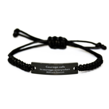 Courage calls to courage everywhere.    Millicent Fawcett engraved Rope Bracelet - £17.25 GBP