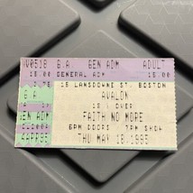 Faith No More The Avalon Boston Massachusetts Concert Ticket Stub Vintag... - $24.80 CAD