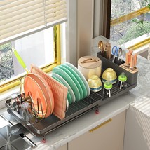 Big Dish Drainers Dryer Racks for Dishes Drain with Utensil &amp; Knife Holder - £47.16 GBP