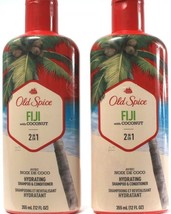 2 Count Old Spice Fiji Coconut 2in1 Hydrating Shampoo Conditioner Shine 12Fl oz - £17.97 GBP