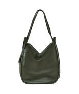 Bruno Rossi Italian Made Moss Green Calf Leather Large Hobo Bag/Backpack - $8,242.05 MXN