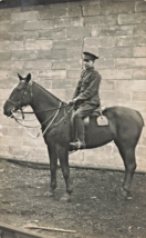 WW1 British Soldier On HORSE-D &amp; W Prophet Dundee Scotland Photo Postcard - $12.80