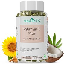 Plant Based Natural Vitamin E Plus From Sunflower Oil Vegan 30 Veg Capsules - $25.99