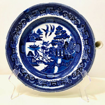 Antique Blue Willow Warming Plate Dish England Circa 1800’s - £156.63 GBP