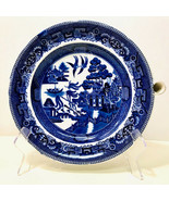 Antique Blue Willow Warming Plate Dish England Circa 1800’s - £156.27 GBP