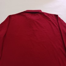 St. John's Bay Sueded Jersey Men's Red Cotton Collar Shirt Long Sleeve Size 2XLT image 10