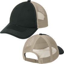 Adult Unstructured Super Soft Cotton Twill Cap Low Profile Meshback Hat 6 Colors - £9.64 GBP