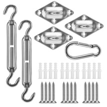 30 Pcs Sun Shade Hardware Kit For Rectangle Triangle Shade Sail - Retractable 4. - £15.81 GBP