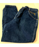 High rise waist vintage mom jeans zippered pockets tapered legs - $24.70