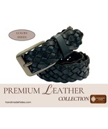 Handwoven Full Grain Leather Belt: Braided Design, Matte Buckle - $2,924.58 MXN