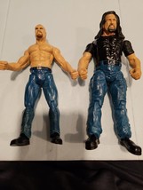 LOT 1999 Jakks WWF Stone Cold Steve Austin &amp; Big Show Titan Tron Action Figures - £16.02 GBP