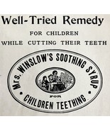 Mrs Winslow Soothing Syrup 1897 Advertisement Victorian Teething Relief ... - £23.44 GBP