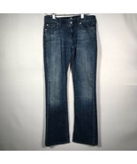 7 For All Mankind Women’s Sz. 26 Boot Cut Denim Blue Jeans Button Flap P... - $33.94 CAD