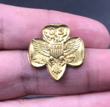 Vintage Girl Scouts Gold Tone Insignia Pin 7/8&quot; x 7/8&quot; - $9.49