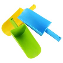 Sand Beach Shovels For Kids Heavy Duty Plastic Sand Toy (Blue, Green &amp; Y... - £11.84 GBP