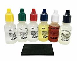 JSP Gold, Silver, and Platinum Testing Acid Solutions Kit With Test Stone - £18.89 GBP