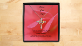 Mama of Angel Baby Loss  Miscarriage  pregnancy loss Cross Dancing Necklace - $40.00