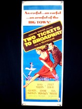 Two Tickets To BROADWAY-JANET LEIGH-1951-ORIG Insert Vg - £81.41 GBP