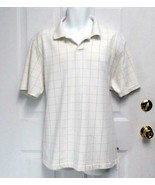 Sz XL Geoffrey Beene Mens White w/Thin Color Squares Cotton Polo Rugby S... - £10.18 GBP