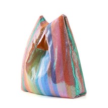 Handbags Colorful Rainbow Sequins Totes Women Bag Party Evening Clutch Bags Ladi - £37.88 GBP