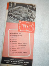  Vintage Turkey Recipe Pamphlet from Poultry &amp; Egg National Board  - £3.17 GBP
