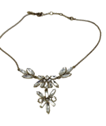 J. Crew Gold-Tone Chain and Clear Rhinestone Statement Necklace - $18.99