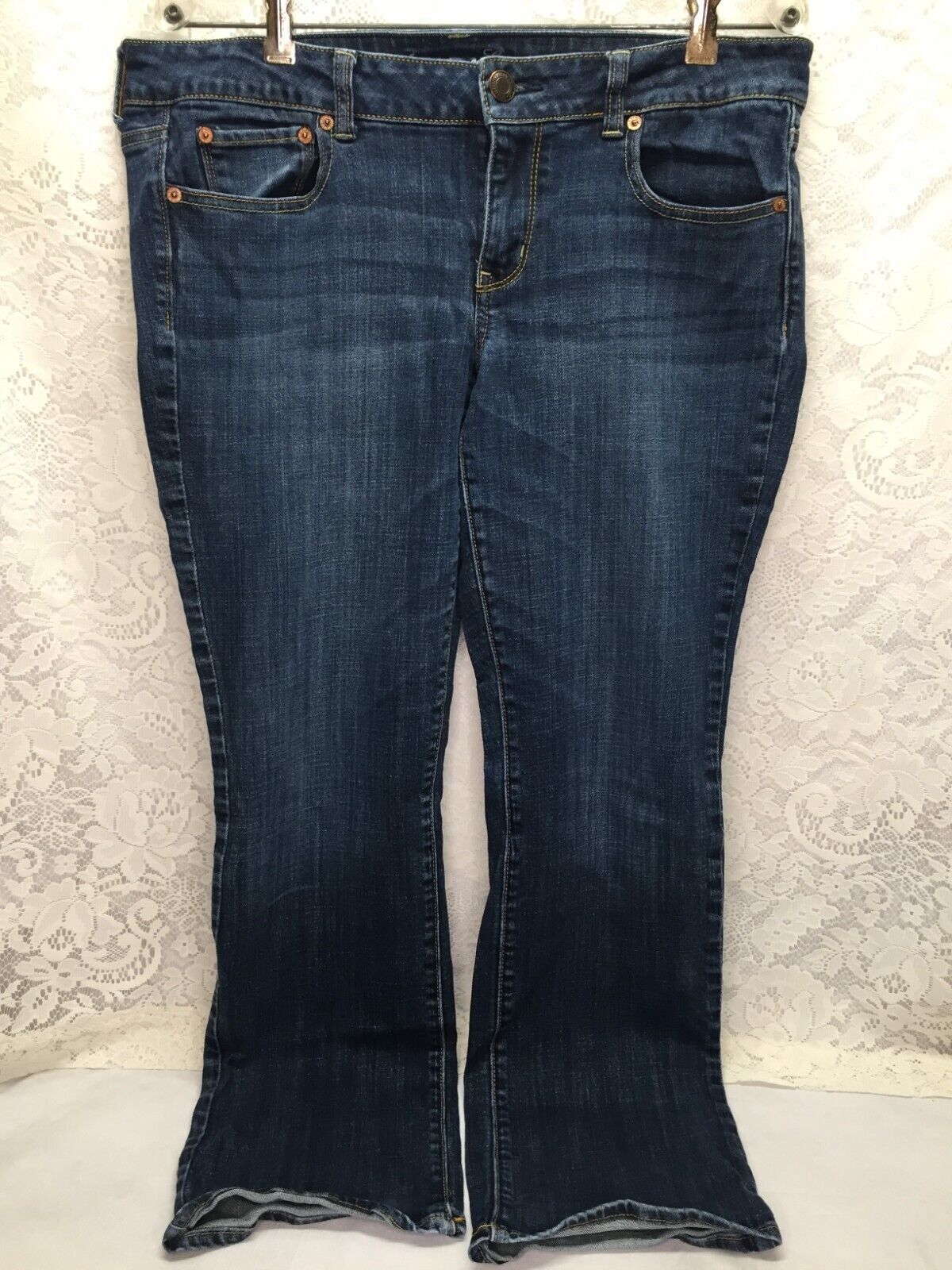 Primary image for American Eagle Stretch Blue Jeans Size 14 Regular/Standard Women's Pants