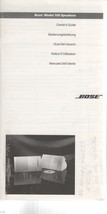 BOSE Model 100 Speakers 1994 Owner&#39;s Guide Manual - £1.20 GBP