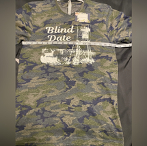 Live & Tell Apparel Camo Blind Date Tee NWT Small Green, Navy, Gray image 4