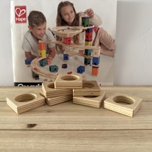 Hape Quadrilla Marble Run Replacement Pieces: 7 Natural Wood Risers Exce... - $12.43