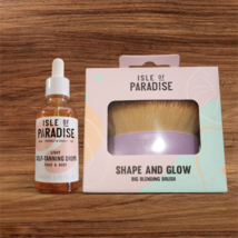 Isle of Paradise Light Self-Tanning Drops Face &amp; Body 1.69fl.oz. + Brush... - $26.72