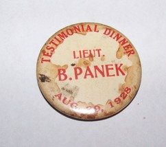 1928 Wwi Spanish American War Vet Lieutenant B. Panek Buffalo Ny Pinback Badge - £21.47 GBP