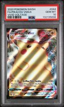 2020 Pokemon Vivid Voltage Pikachu VMAX Full Art 044/185 44/185 PSA 10 - $99.99