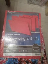 Office Depot Heavyweight 3 Tabfile Folders - $15.72
