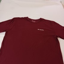 Columbia Men's Burgundy Cotton Long Sleeve Crewneck Graphic T-Shirt Size 2XL image 7