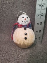 Vintage Hand Made Hand Painted SNOWMAN Mercury Glass Ornament - £9.83 GBP