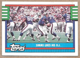 1990 Topps #516 Simms Likes His O.J. New York Giants - £1.48 GBP