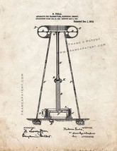 Tesla Apparatus For Transmitting Electrical Energy Patent Print - Old Look - $185.46 MXN+