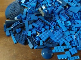 Lego Vintage Brick Lot Assorted Pieces 1970-1990s Blue 1.8LB - £25.47 GBP